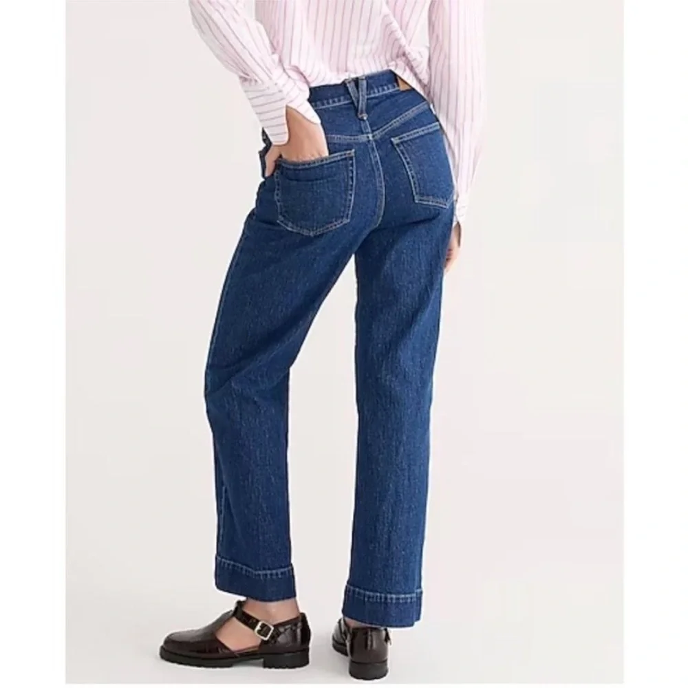 J. Crew Slim Wide Leg Jean in Brick Lane Wash BT758